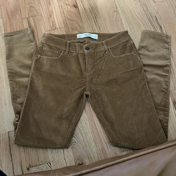 Abercrombie and Fitch corduroy, light brown, size 2/26w low rise. - Picture 2 of 6